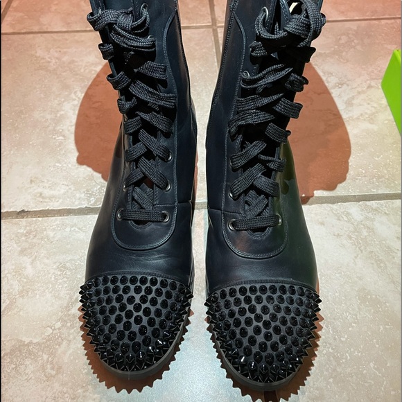 COPY - Christian Louboutin Combat Boots like new - Picture 1 of 3